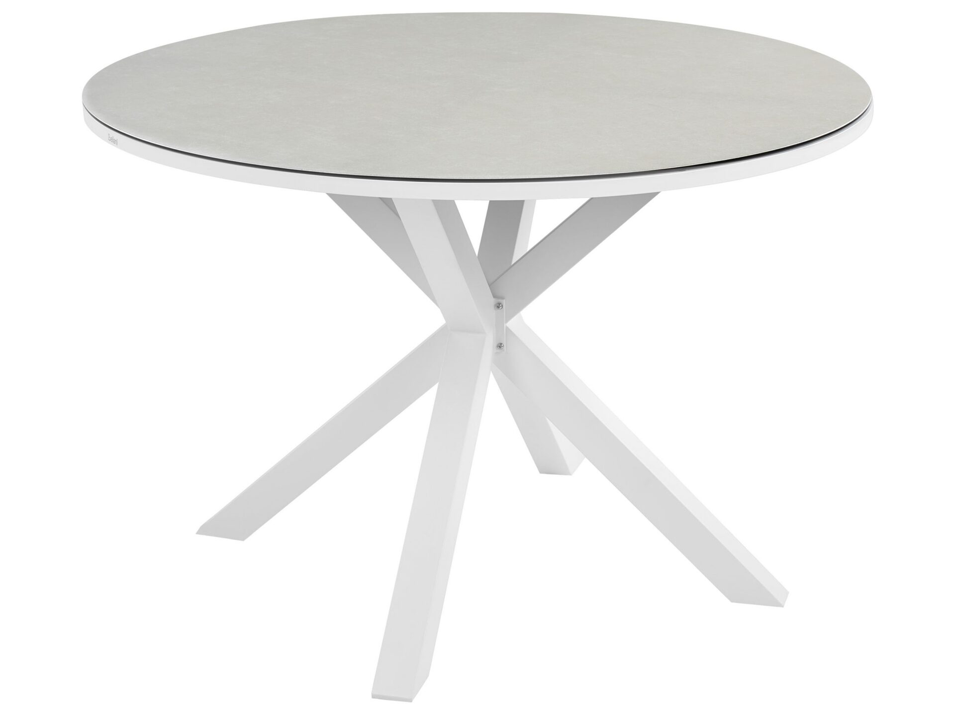 Stół ogrodowy MALETTO 120 cm 120 cm Szkło Beżowoszary