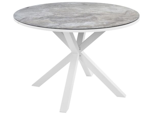 Stół ogrodowy MALETTO 120 cm 120 cm Szkło Ciemnoszary