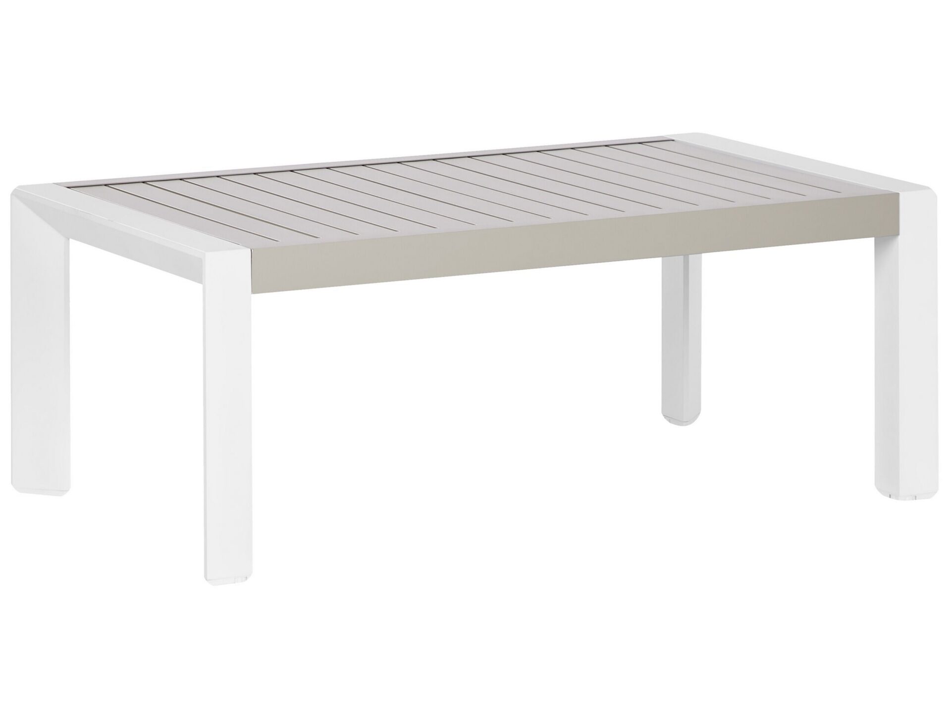 Stół ogrodowy CASTELLA 120 cm 70 cm Metal Beżowoszary