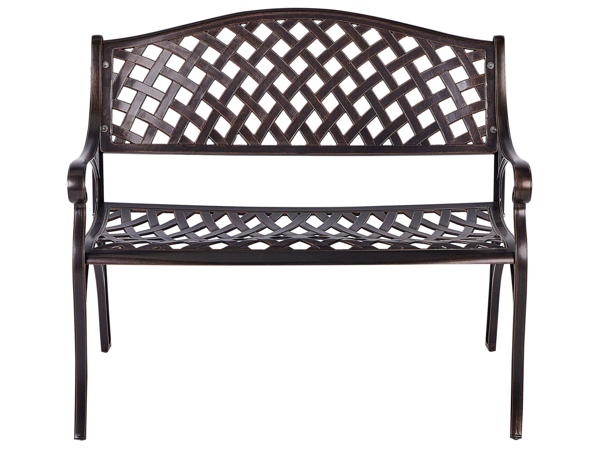 Ławka ogrodowa STAGGIA 104 cm Metal Brązowy