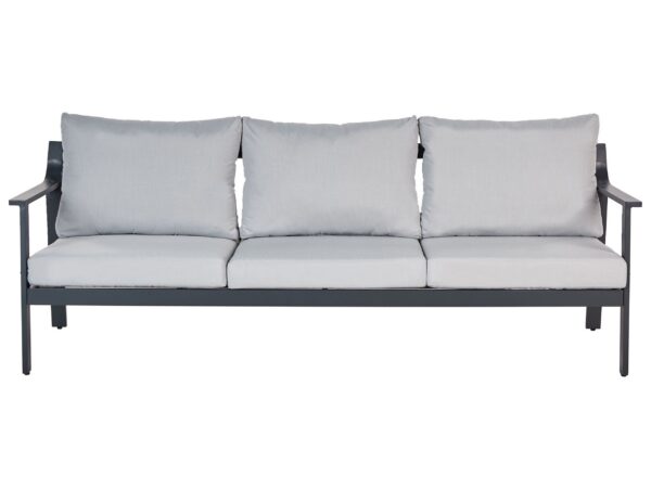 Sofa ogrodowa dla 3 osób KIATO Metal Jasnoszary