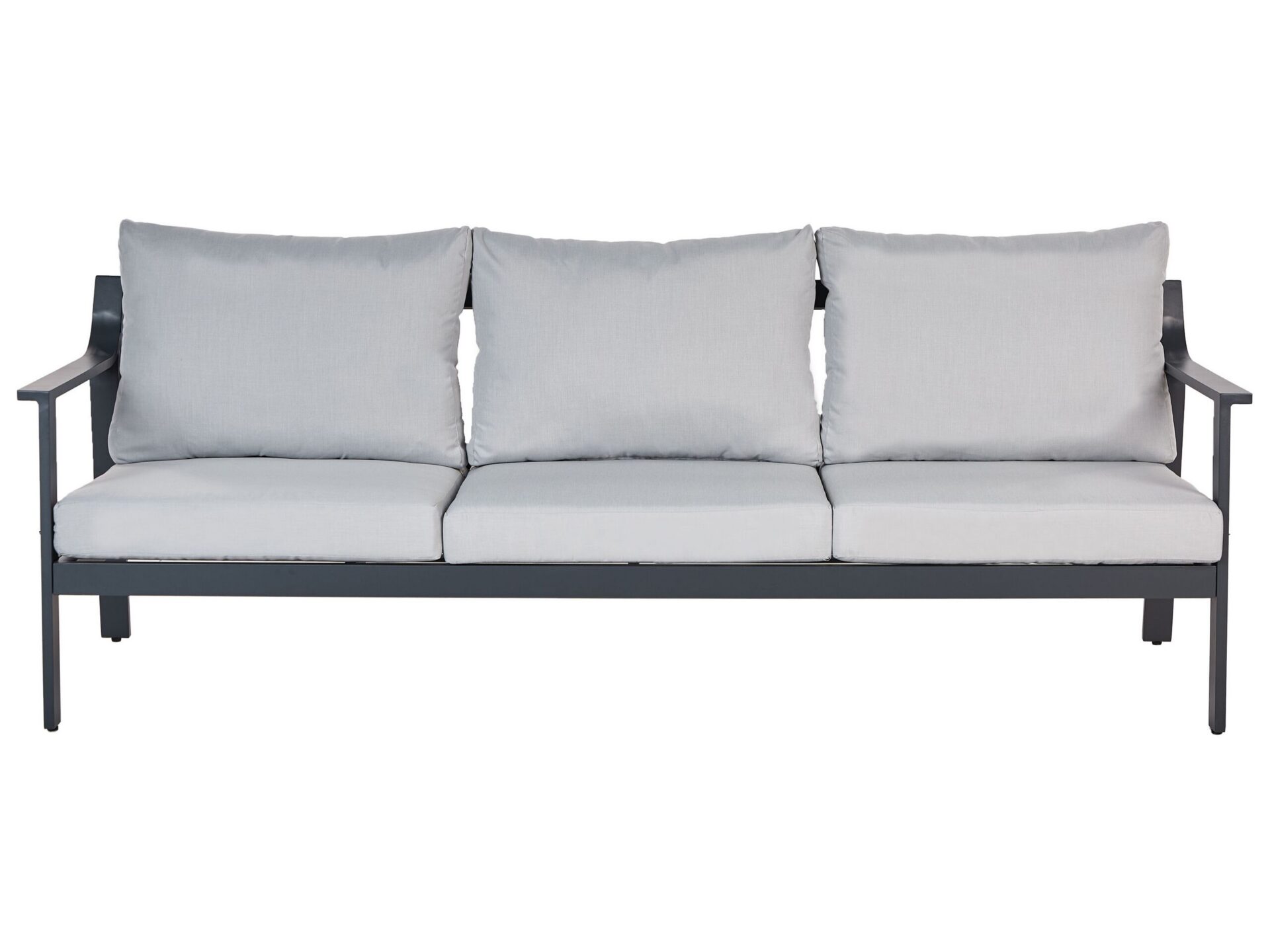 Sofa ogrodowa dla 3 osób KIATO Metal Jasnoszary