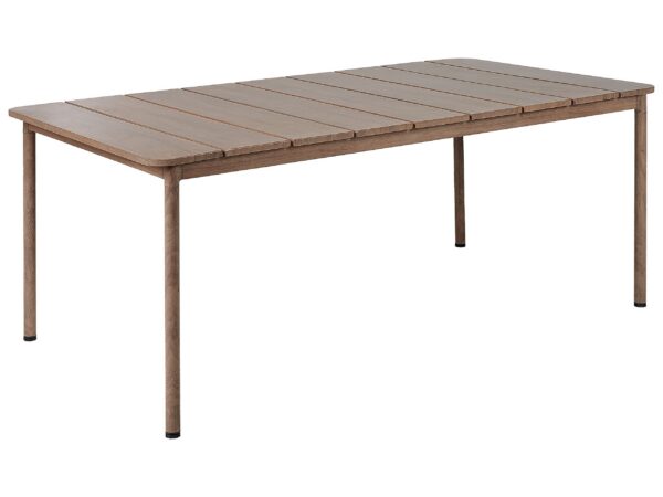 Stół ogrodowy FLAVIA 185 cm 96 cm Metal Brązowy