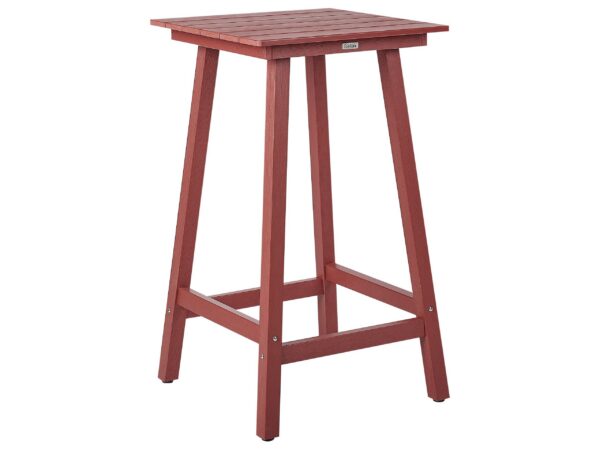 Stolik ogrodowy barowy ADIRONDACK 60 cm 59 cm Materiał syntetyczny Czerwony