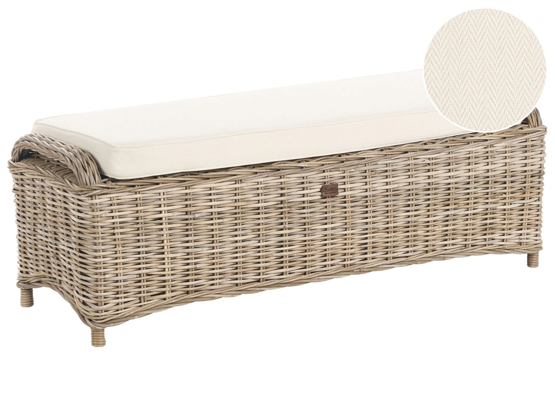 Otomana ogrodowa SUSUA 140 cm Rattan Naturalny