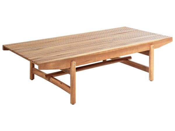Stolik kawowy ogrodowy GIAVENO 145 cm 79 cm Drewno akacjowe Brązowy