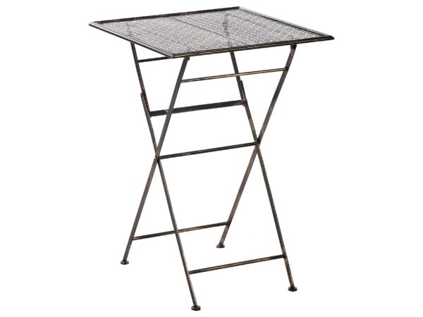 Stolik ogrodowy barowy BORMIO 60 cm 60 cm Metal Czarny