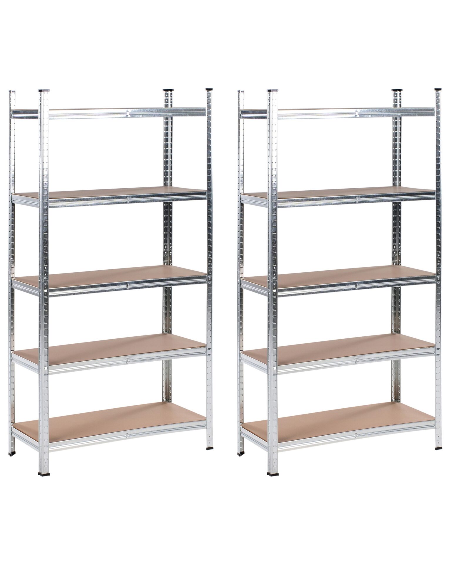 Zestaw 2 regałów magazynowych XITTA Metal 180 cm 90 cm Srebrny