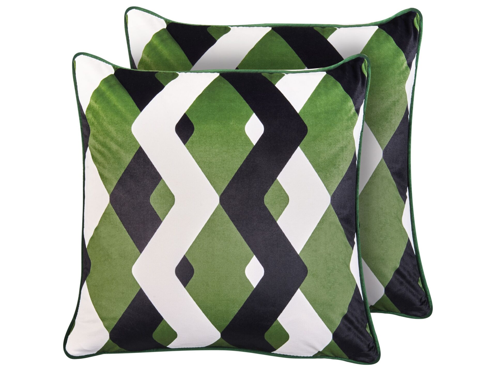 Zestaw 2 poduszek ogrodowych SWAY Wzór geometryczny 45 x 45 cm Kolorowy