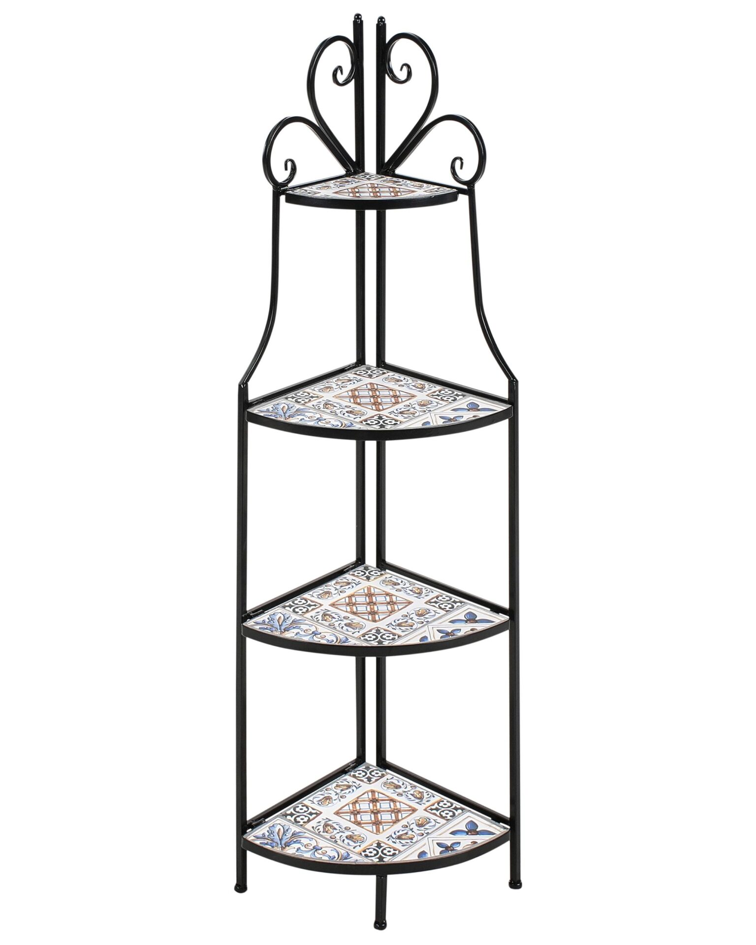 Regał FAVARA Metal 128 cm 43 cm Czarny