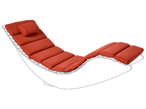 Poduszka na leżak ogrodowy BRESCIA PREMIUM 180 x 60 cm Czerwony