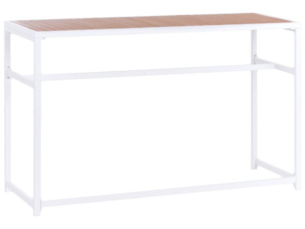 Stolik ogrodowy barowy AVETRANA 150 cm 50 cm Brązowy/ biały