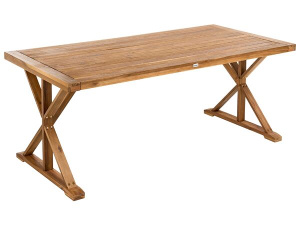 Stół ogrodowy CALABRITTO 90 cm 180 cm Drewno akacjowe Brązowy