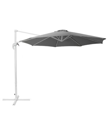 Parasol ogrodowy na wysięgniku 300 cm SAVONA Ciemnoszary Szary